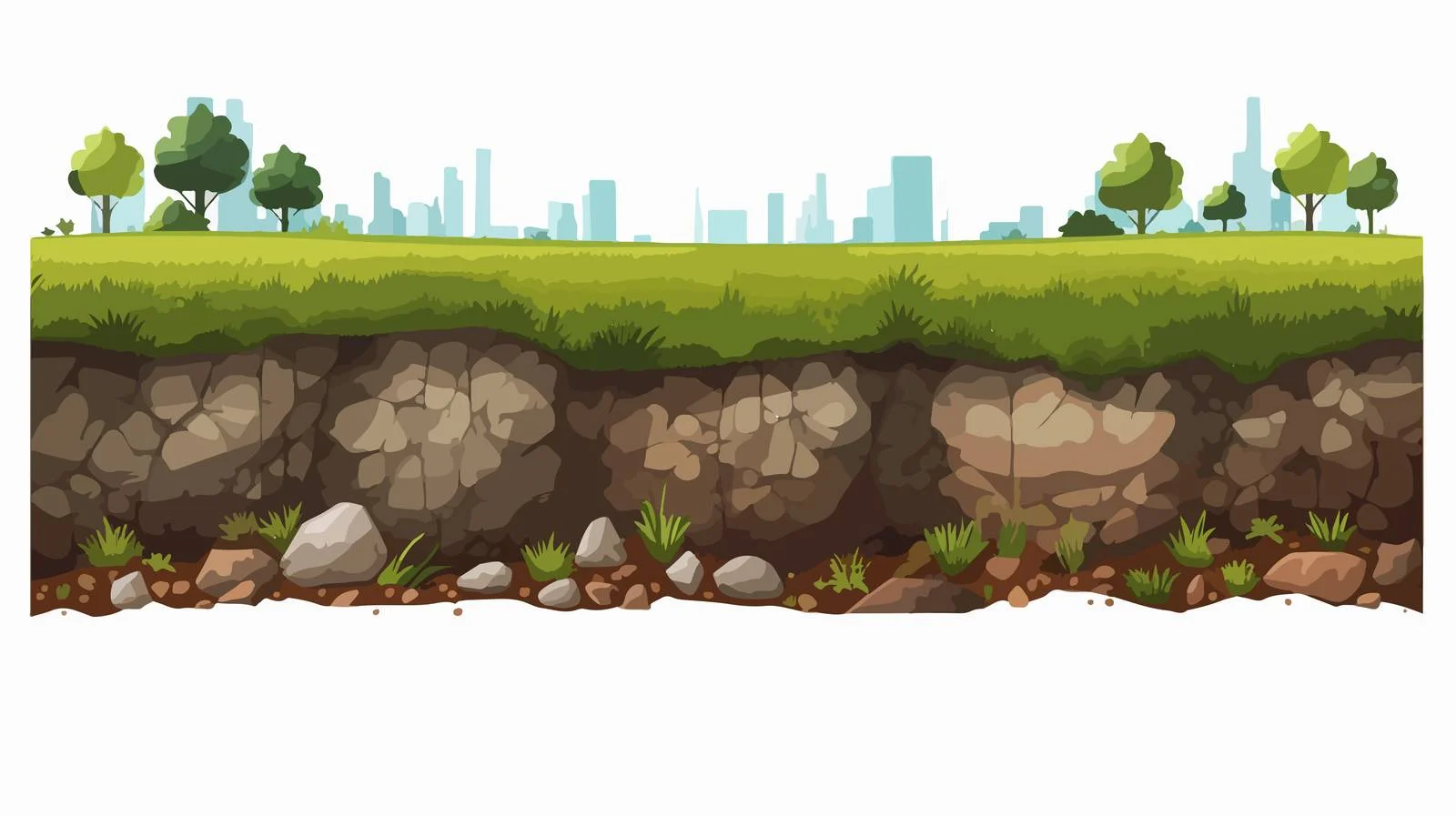 Textured soil with stones and grass — free download from Dotvec