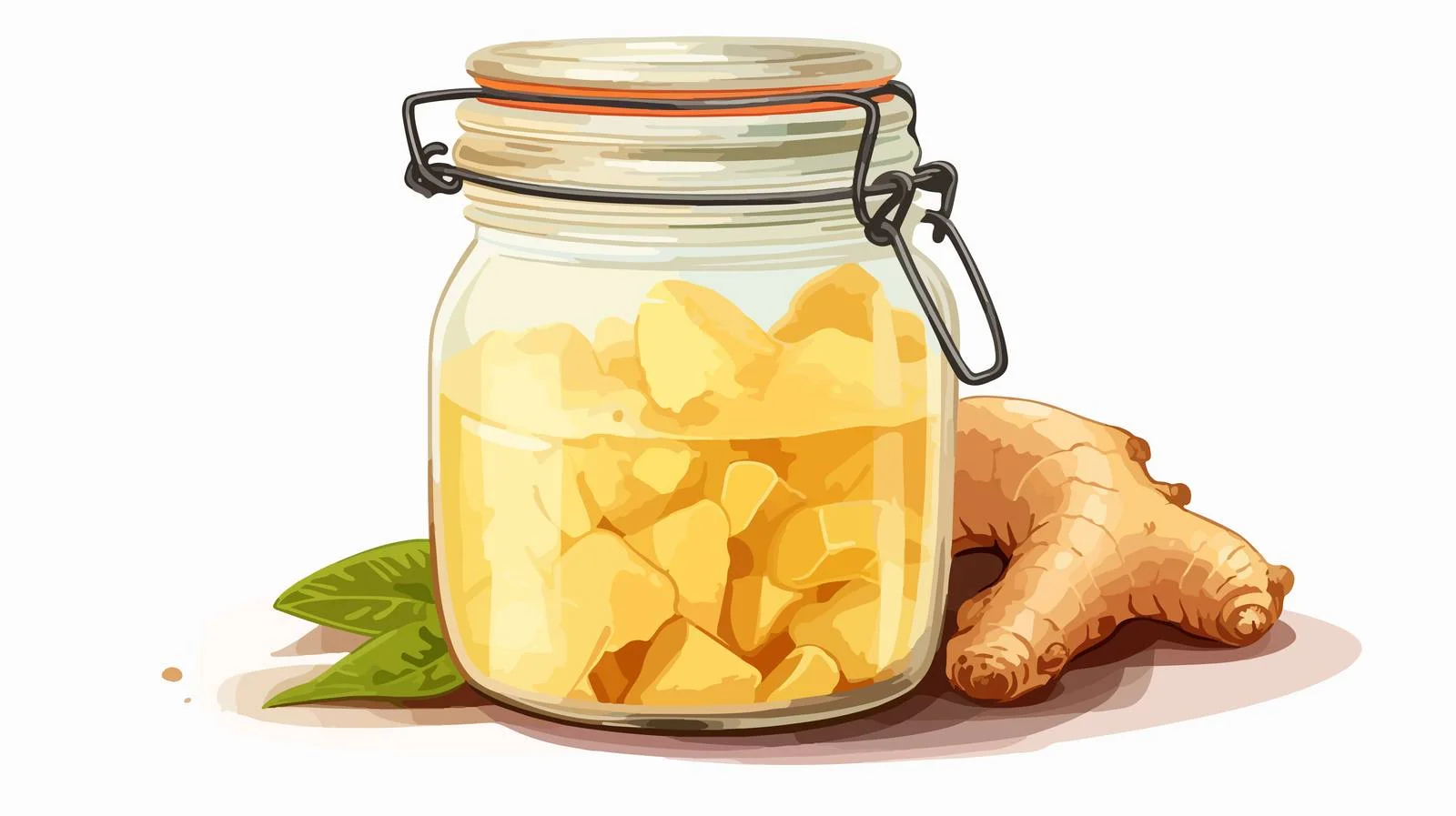 Pure Ground Ginger in Transparent Jar — free download from Dotvec
