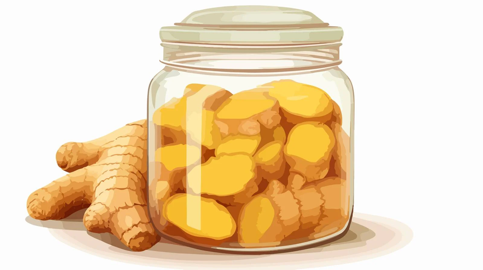 Organic Ground Ginger in Transparent Container — free download from Dotvec