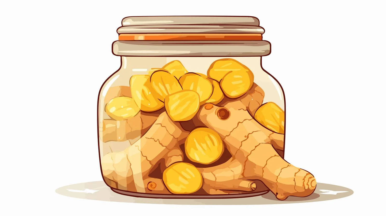 High-Quality Ground Ginger in Transparent Jar — free download from Dotvec