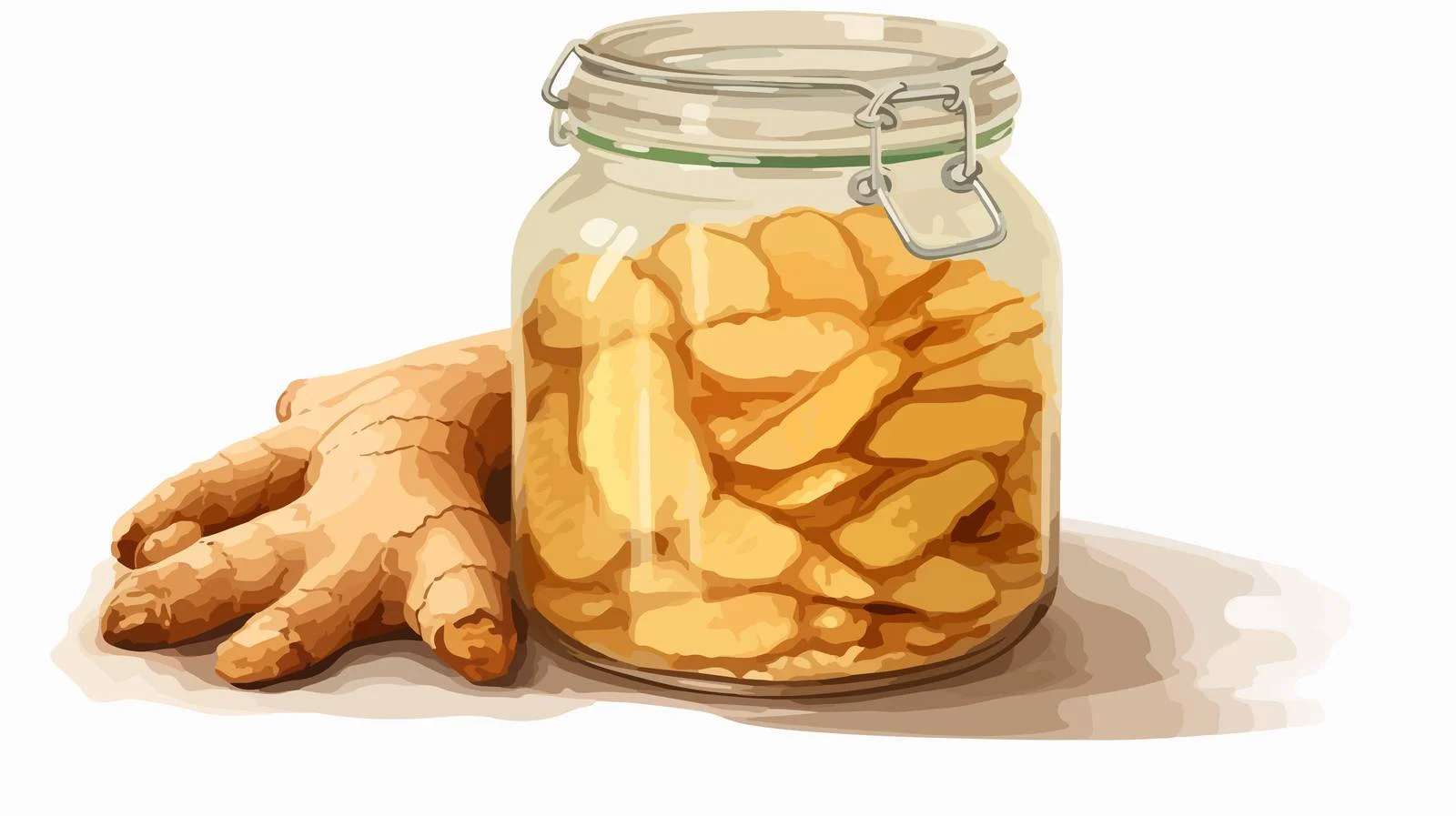 Clear Jar with Ground Ginger on White — free download from Dotvec