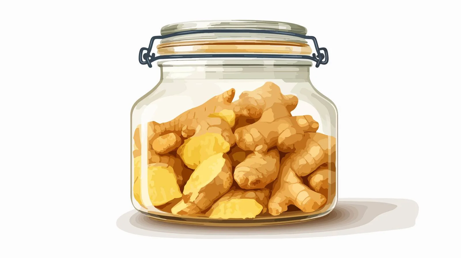 Fresh Ground Ginger Jar on White Background — free download from Dotvec