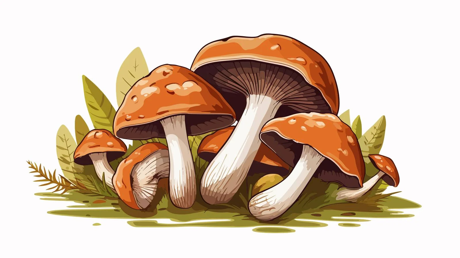 Arrangement of Porcini Mushrooms in Cluster — free download from Dotvec