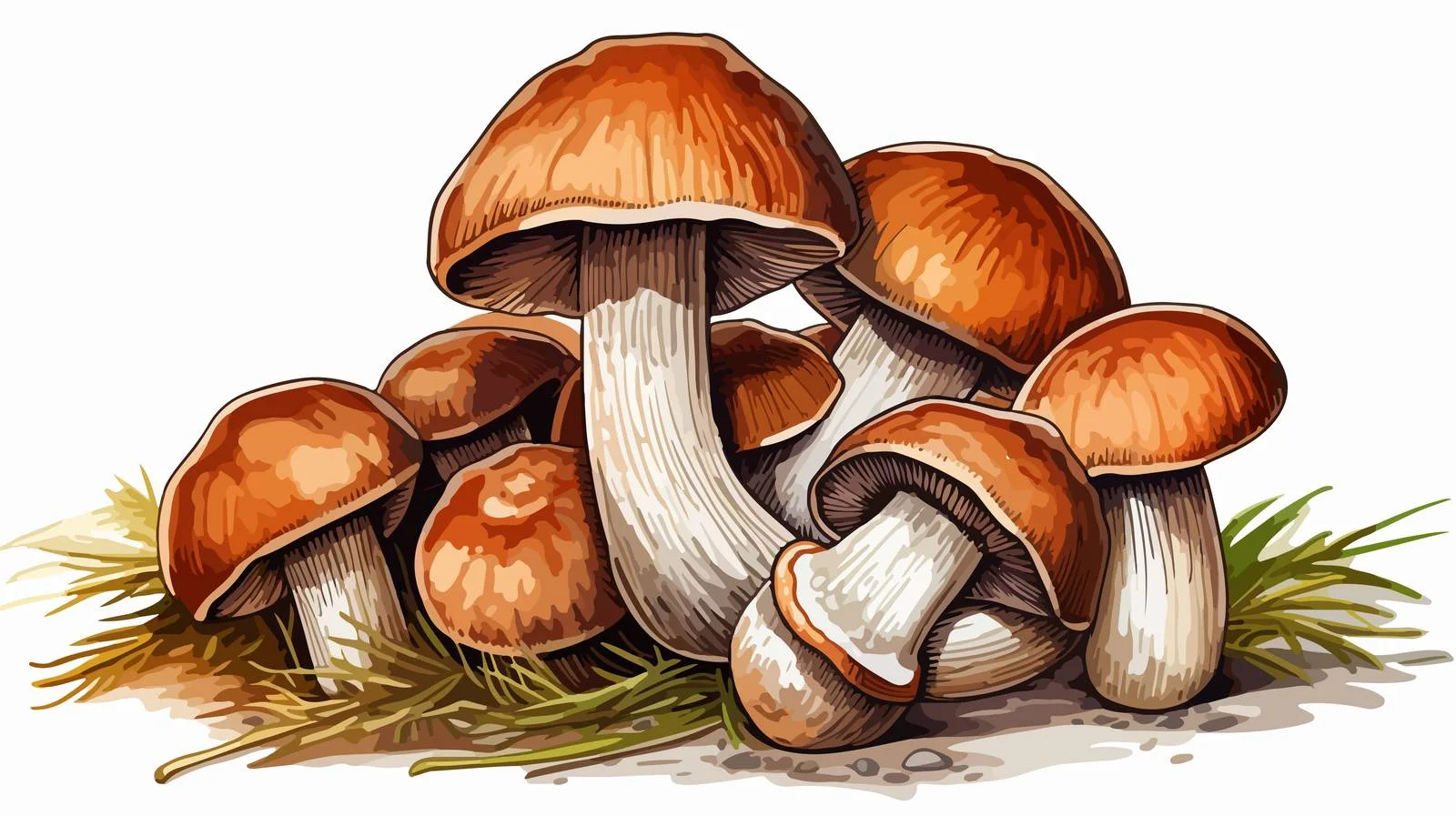 Assorted Boletus Fungi Arrangement — free download from Dotvec