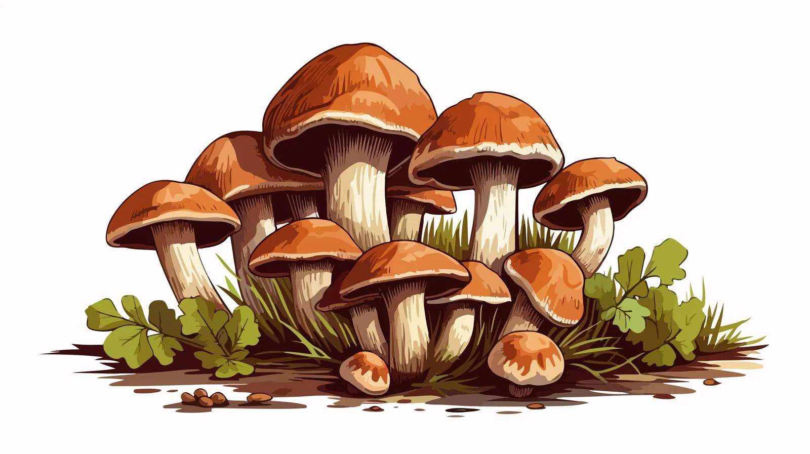 Collection of porcini mushrooms arrangement — free download from Dotvec