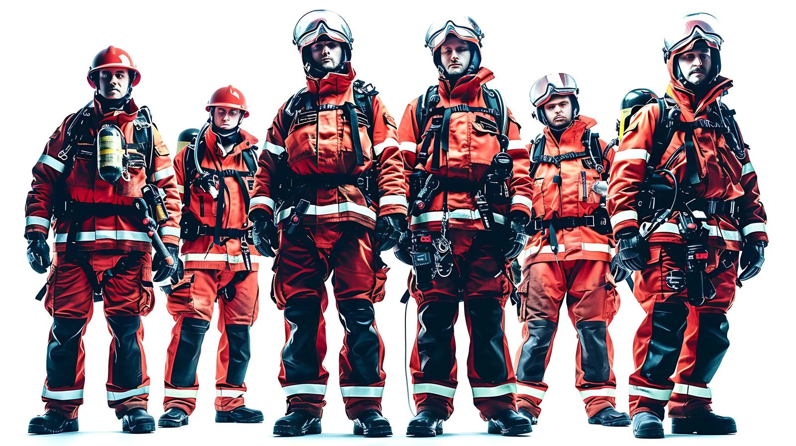 Team of Firefighters Ready for Rescue Operation — free download from Dotvec
