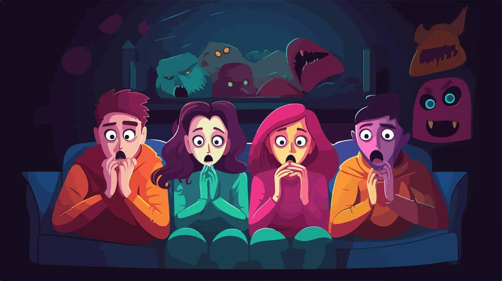 Cozy Gathering on Dimly Lit Couch — free download from Dotvec