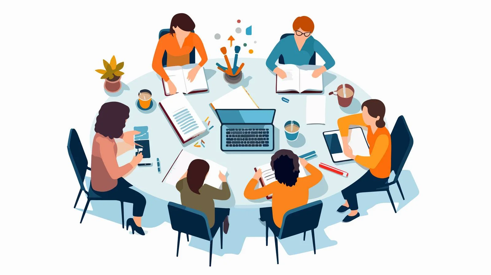 Collaborative Learning at Round Table View — free download from Dotvec