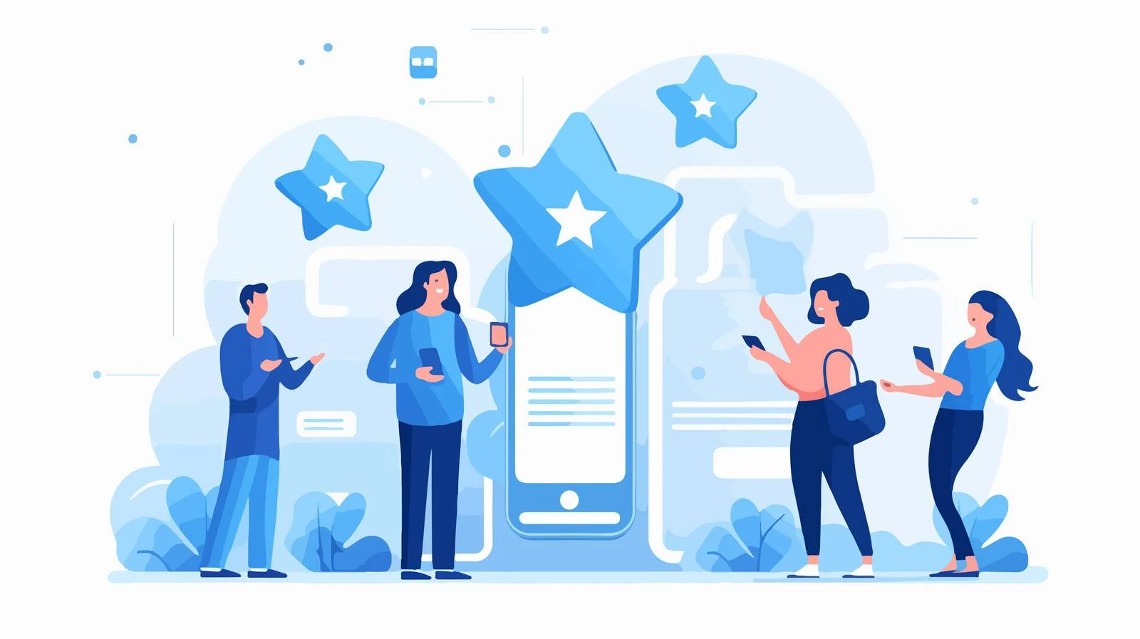 Crowd rating with huge 5-star structure – free leaving image from Dotvec