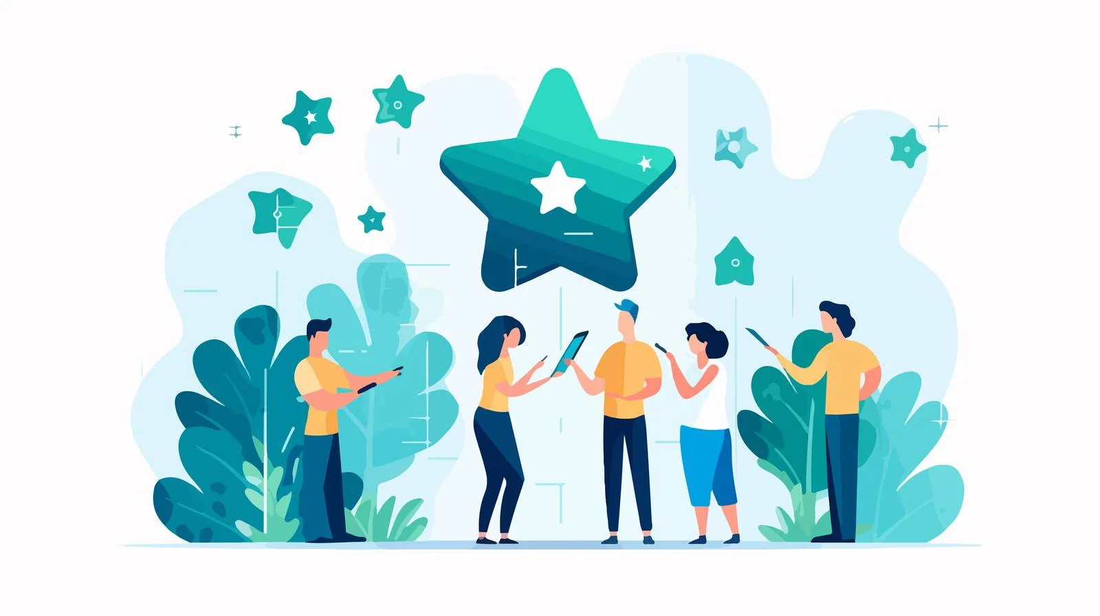 Customer Group Rating Luxury Hotel Experience — free download from Dotvec