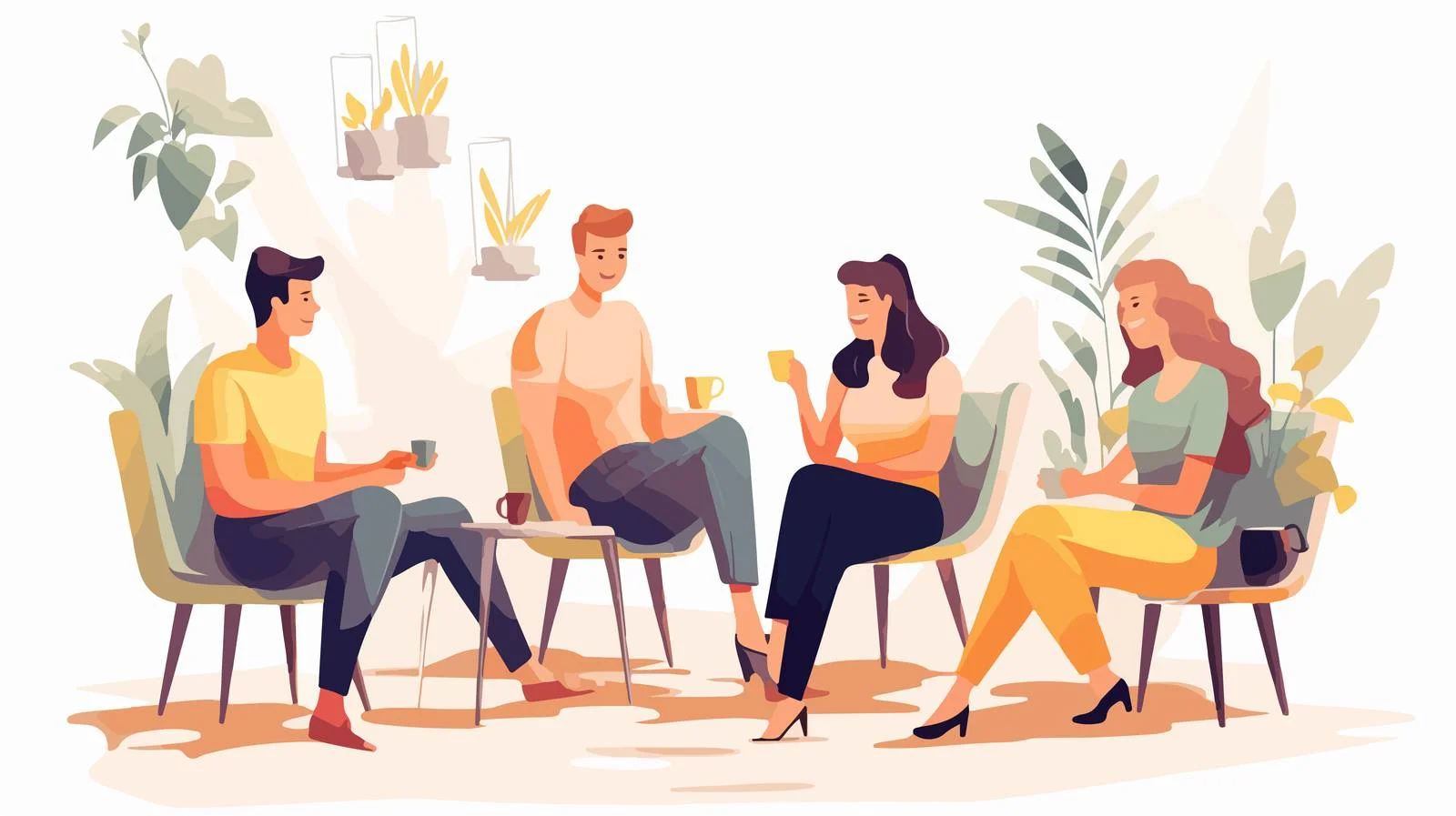 Friends Relaxing in Cozy Apartment Setting — free download from Dotvec