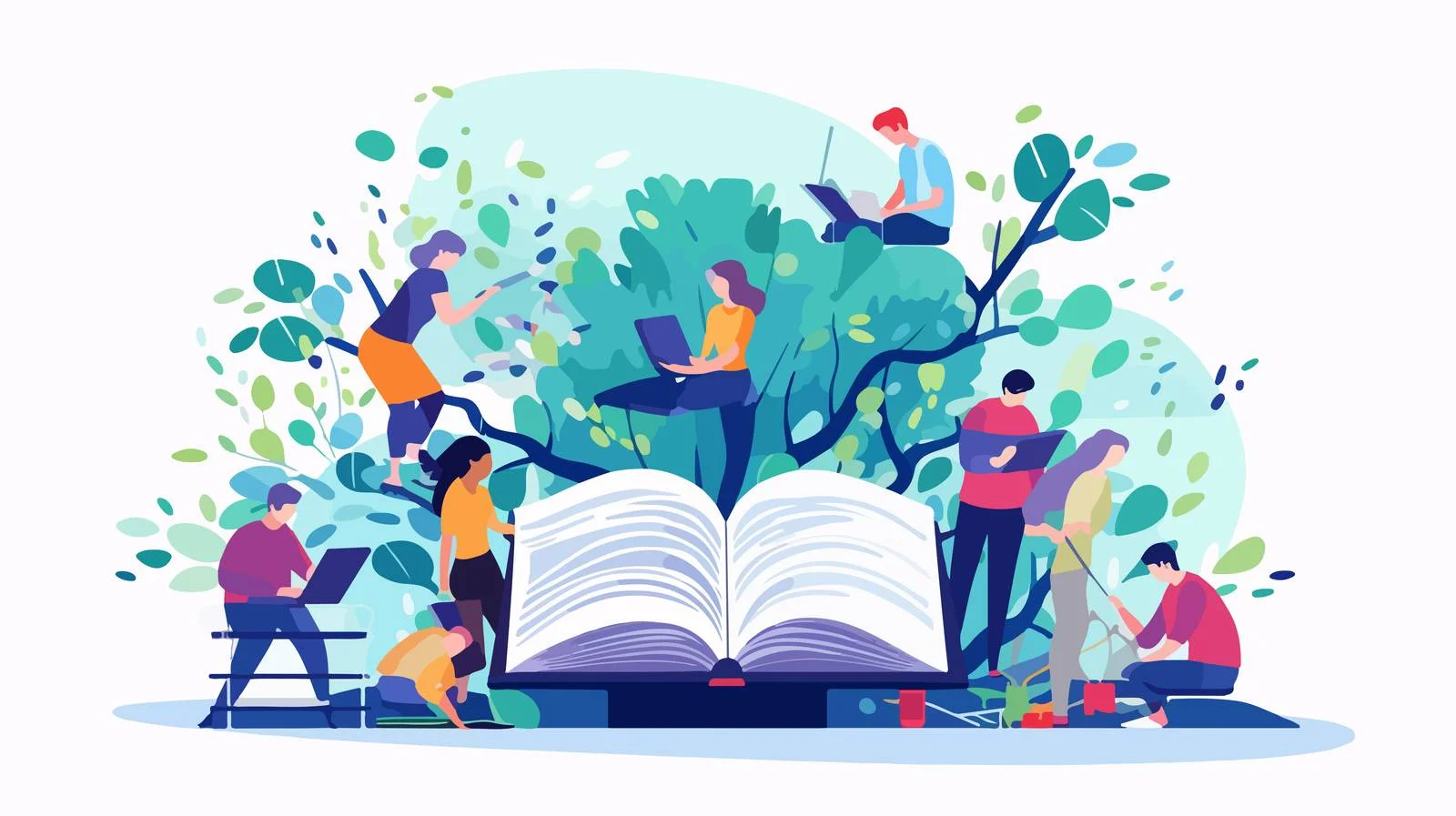 Team researching and making new discoveries — free download from Dotvec