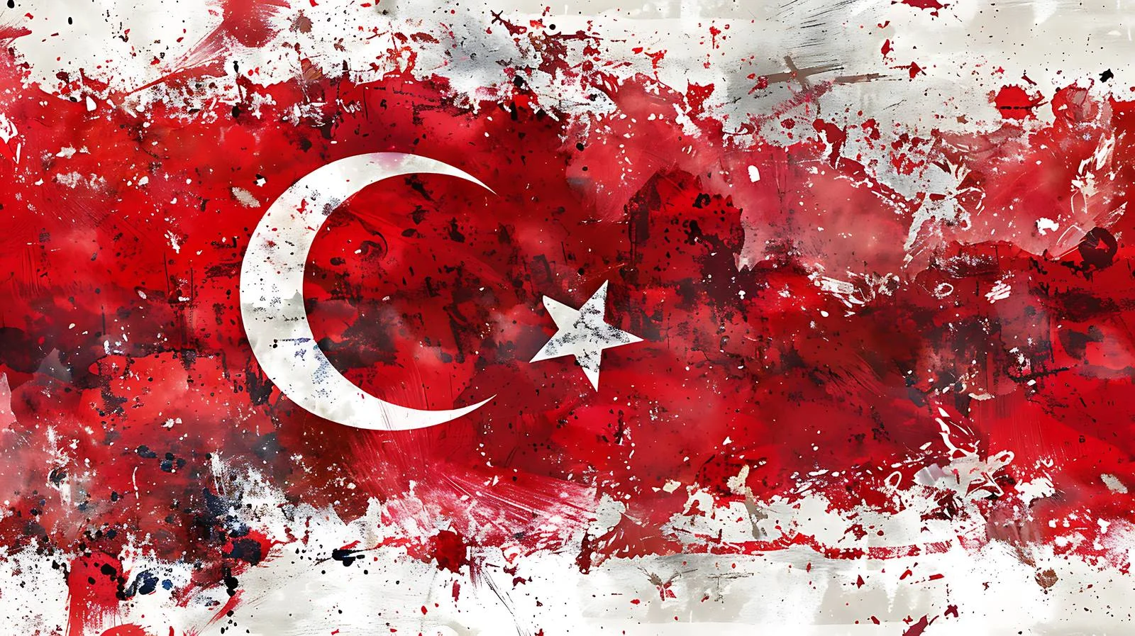 Aged Turkish Flag on White Background — free download from Dotvec