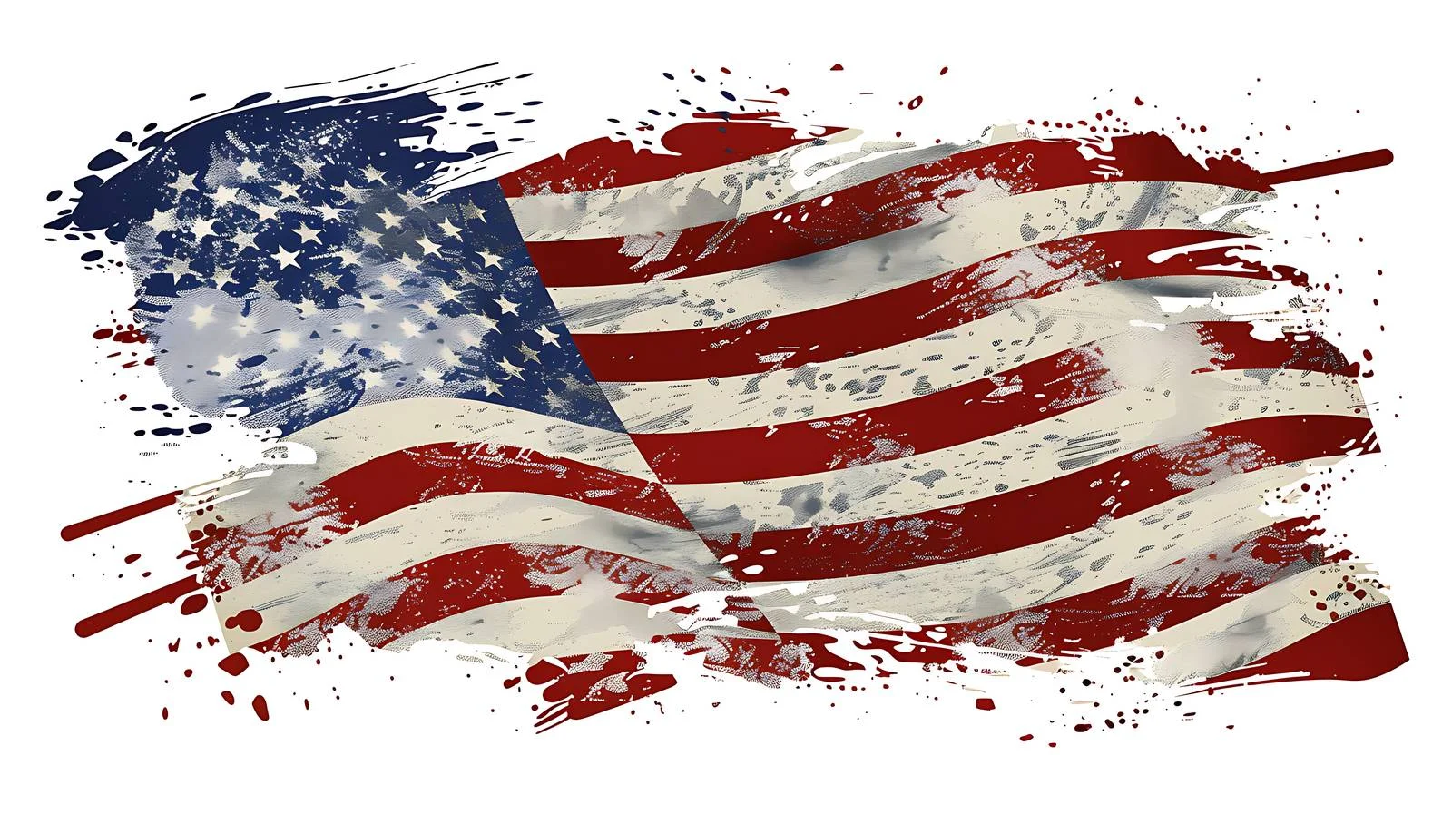 Vintage United States Flag Illustration Isolated — free download from Dotvec