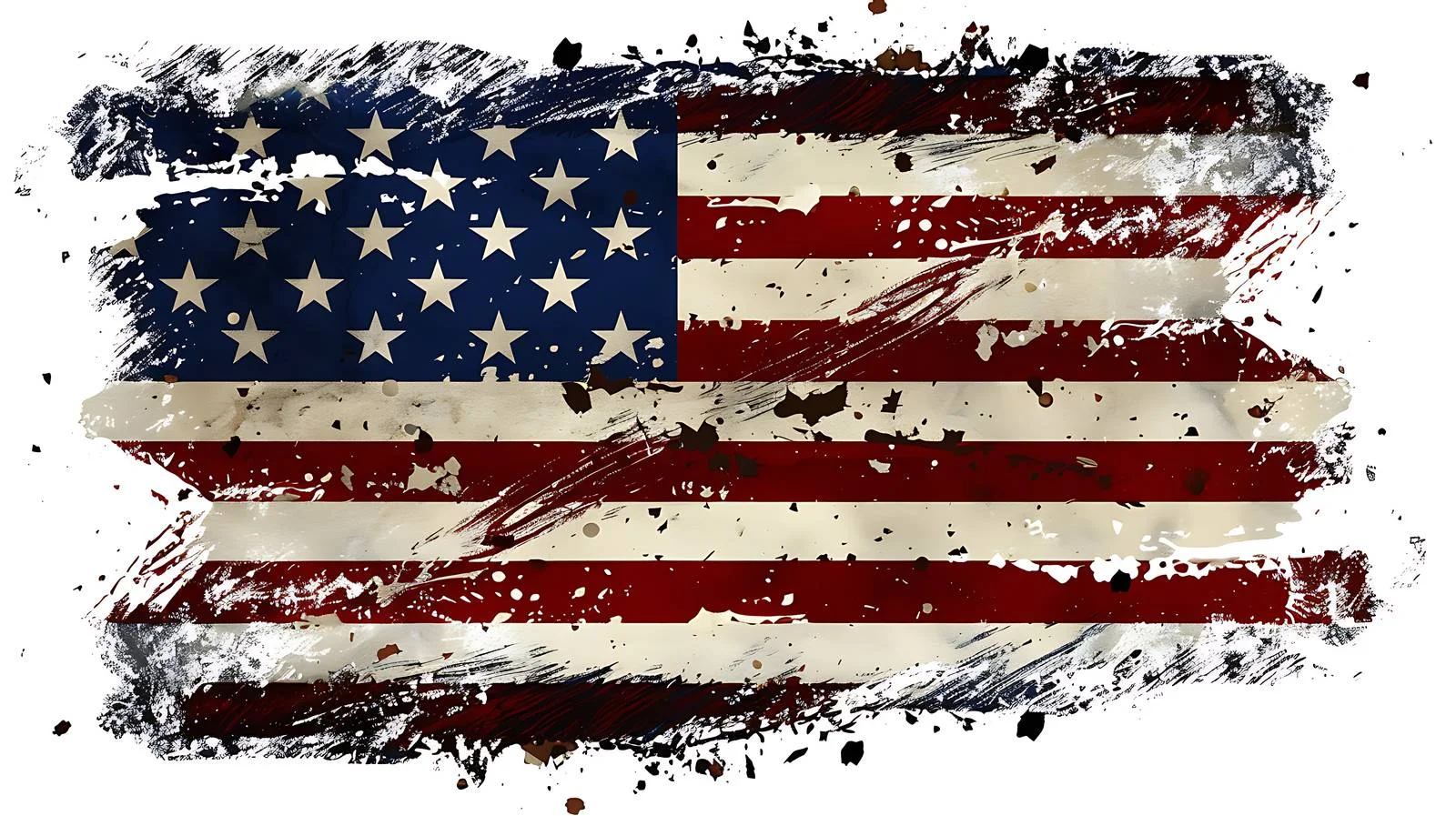 Vintage United States Flag Artwork Isolated — free download from Dotvec