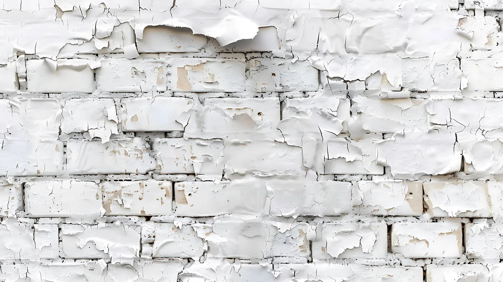 Weathered white brick wall with minor defect — free download from Dotvec