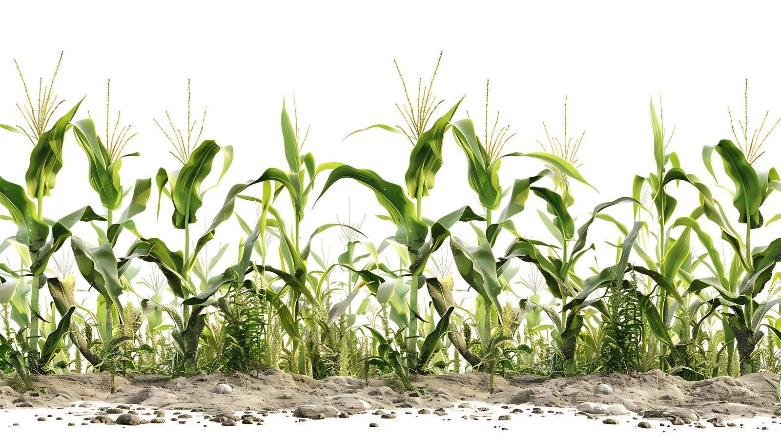 Rustic Panorama of Corn Plants in Field — free download from Dotvec