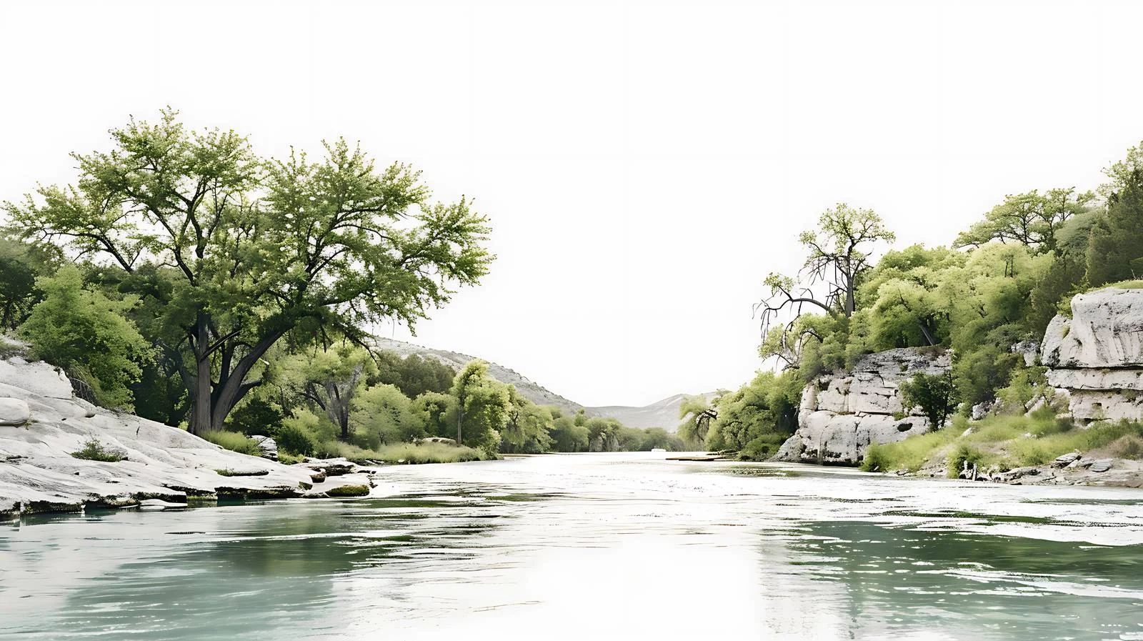 Tranquil Guadalupe River Amid Texas Spring — free download from Dotvec