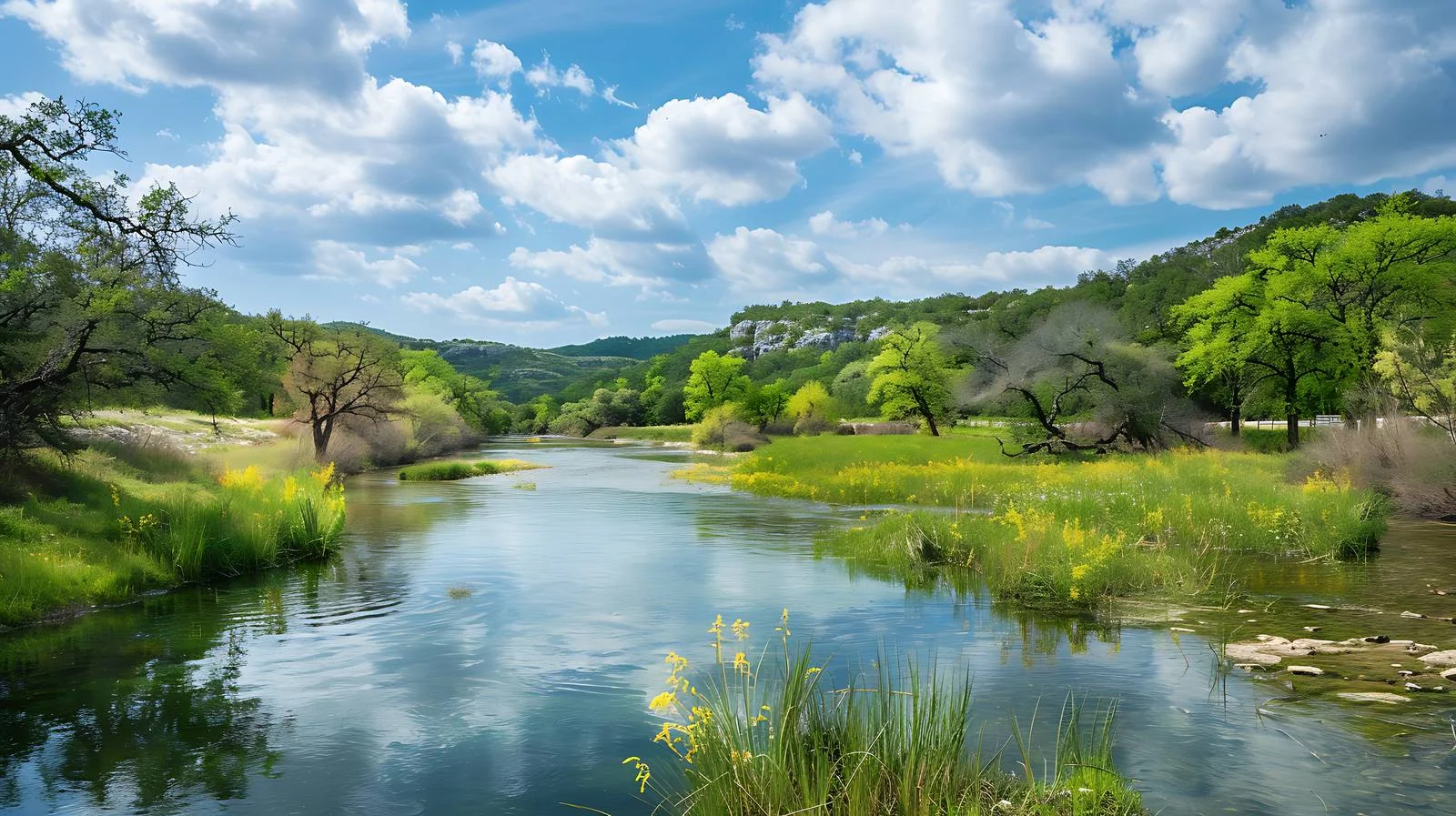 Tranquil Guadalupe River in Texas Hill Country — free download from Dotvec