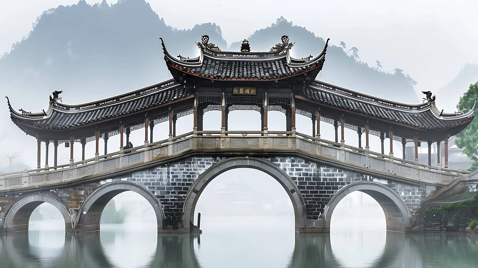Guangji Bridge on White Background — free download from Dotvec