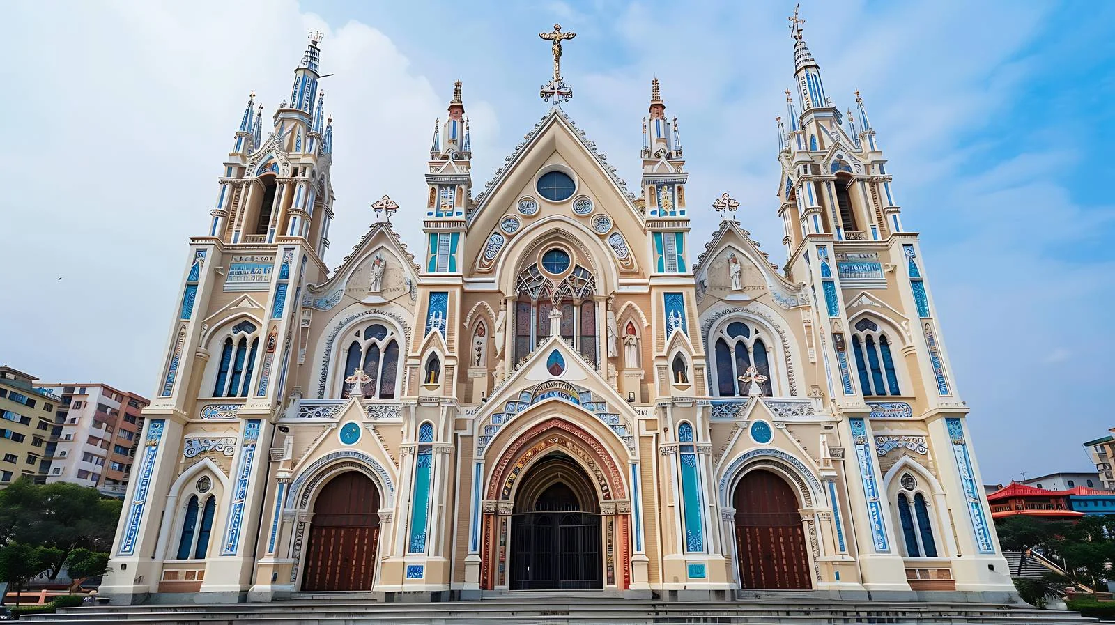 Guangzhou Sacred Heart Cathedral Exterior View — free download from Dotvec
