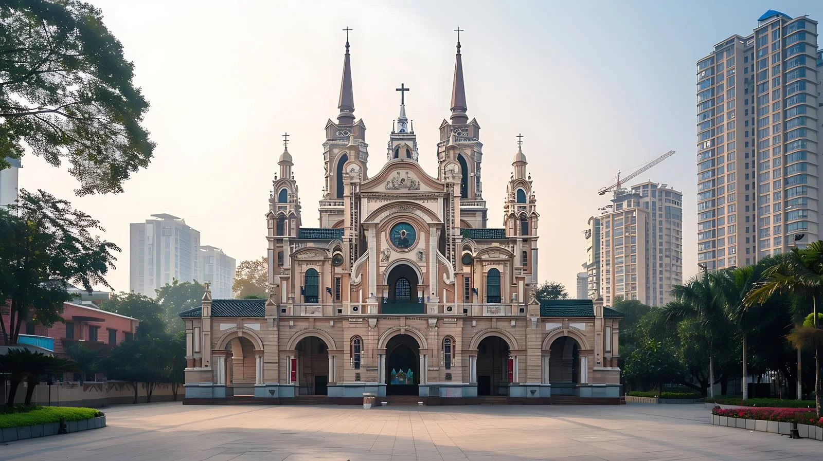 Guangzhou Sacred Heart Cathedral Exterior View — free download from Dotvec