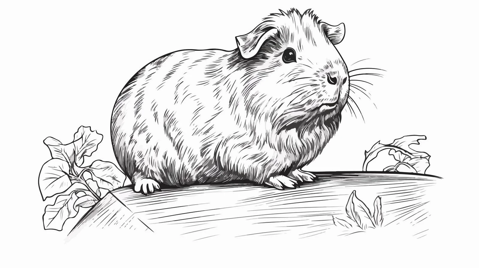 Hand-Drawn Guinea Pig Sketch — free download from Dotvec