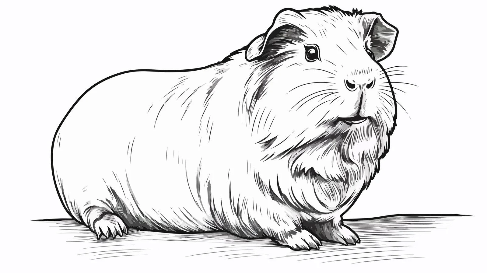 Hand-Drawn Guinea Pig Sketch — free download from Dotvec