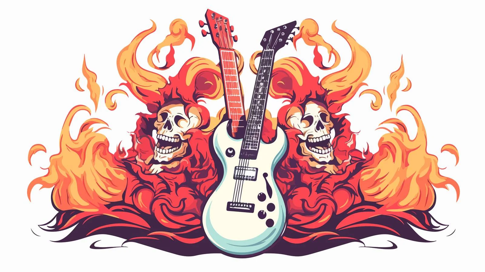 Artistic Guitar Tribute with Hard Rock Theme — free download from Dotvec