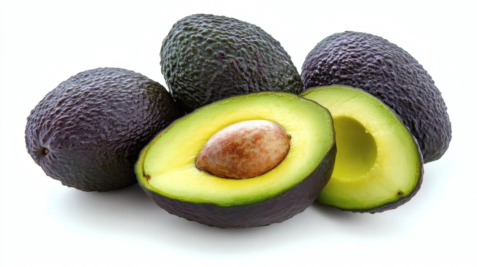 Fresh Haas Avocados on Isolated Green Background — free download from Dotvec