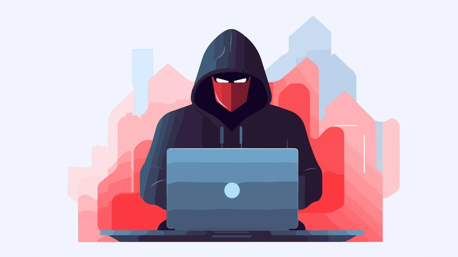 Cybercriminal scheming on laptop. Internet scam – free scam image from Dotvec