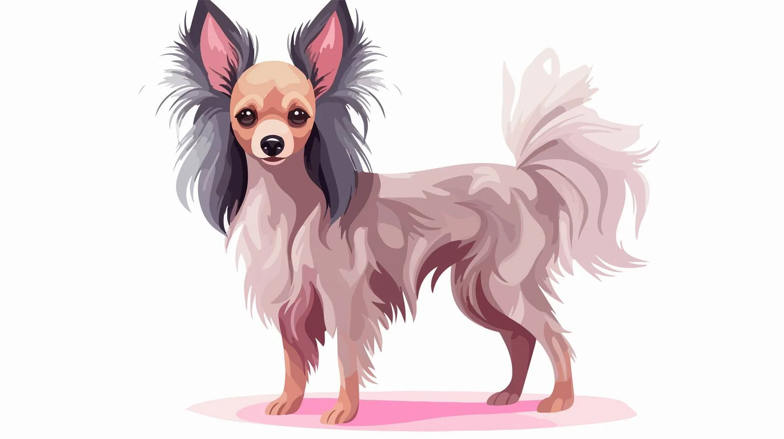 Graceful Hairless Chinese Crested Canine Portrait — free download from Dotvec