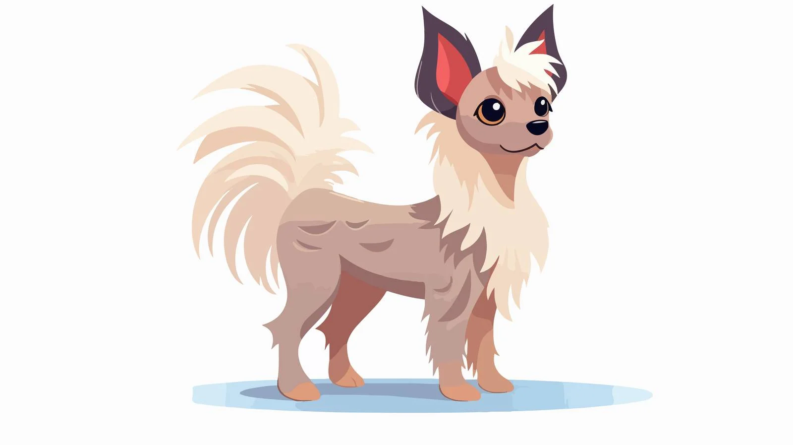 Charming Hairless Chinese Crested Dog Portrait — free download from Dotvec