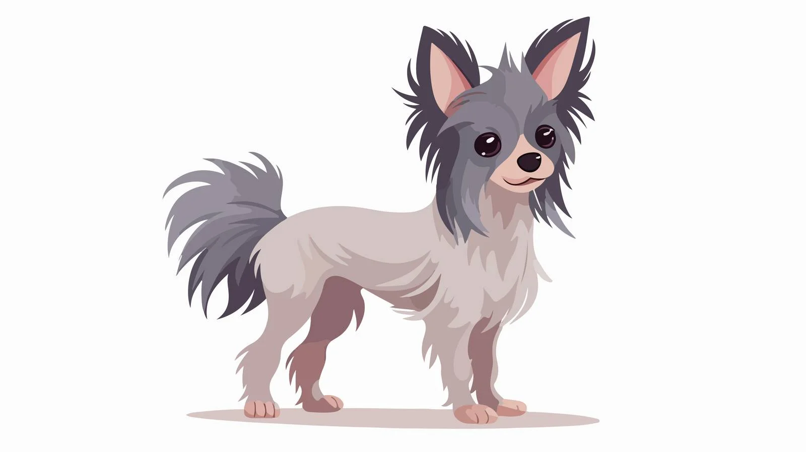 Elegant Chinese Crested Dog Portrait — free download from Dotvec