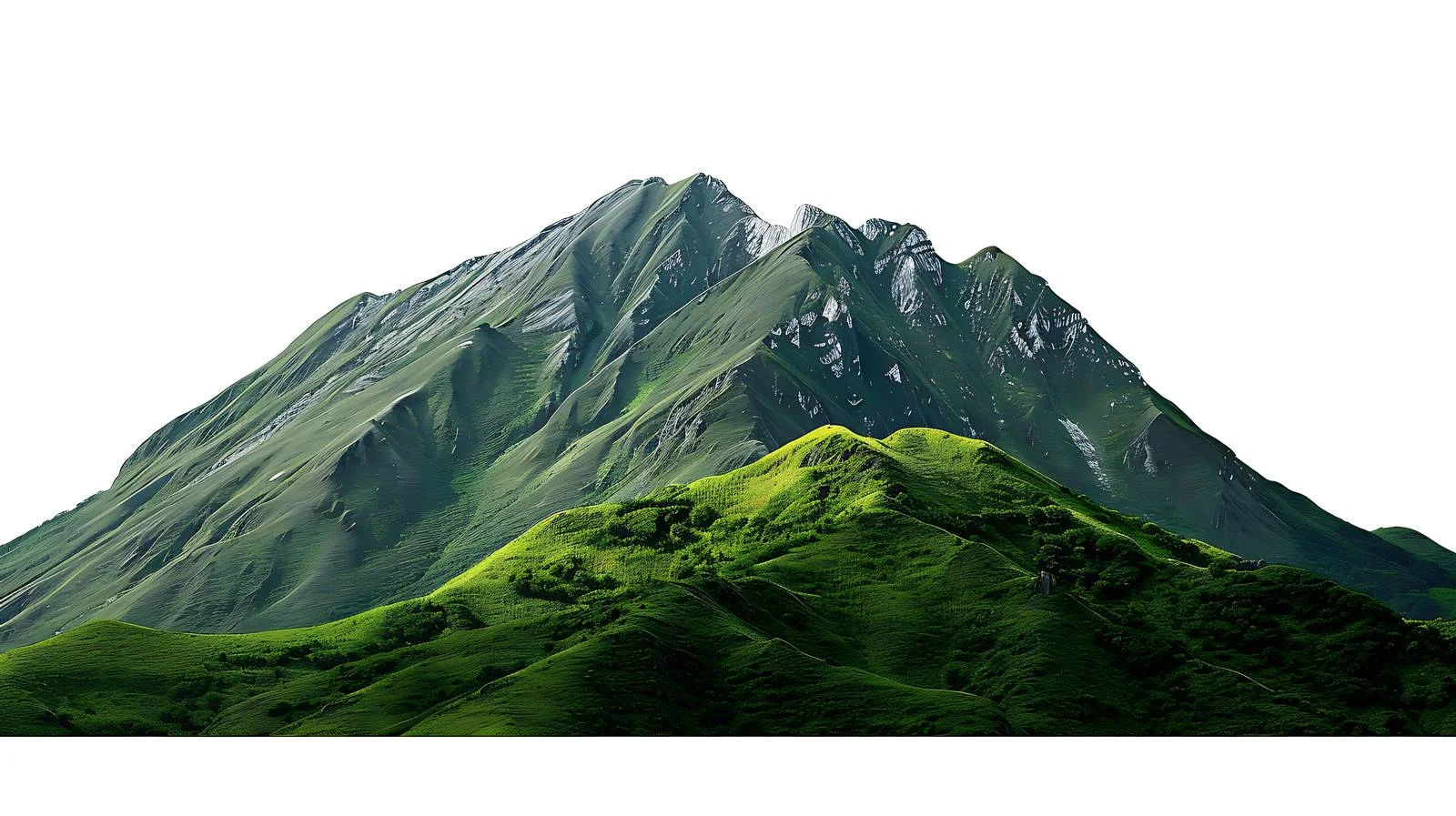 Wawu Mountain - Haizi Mountain Isolated White — free download from Dotvec