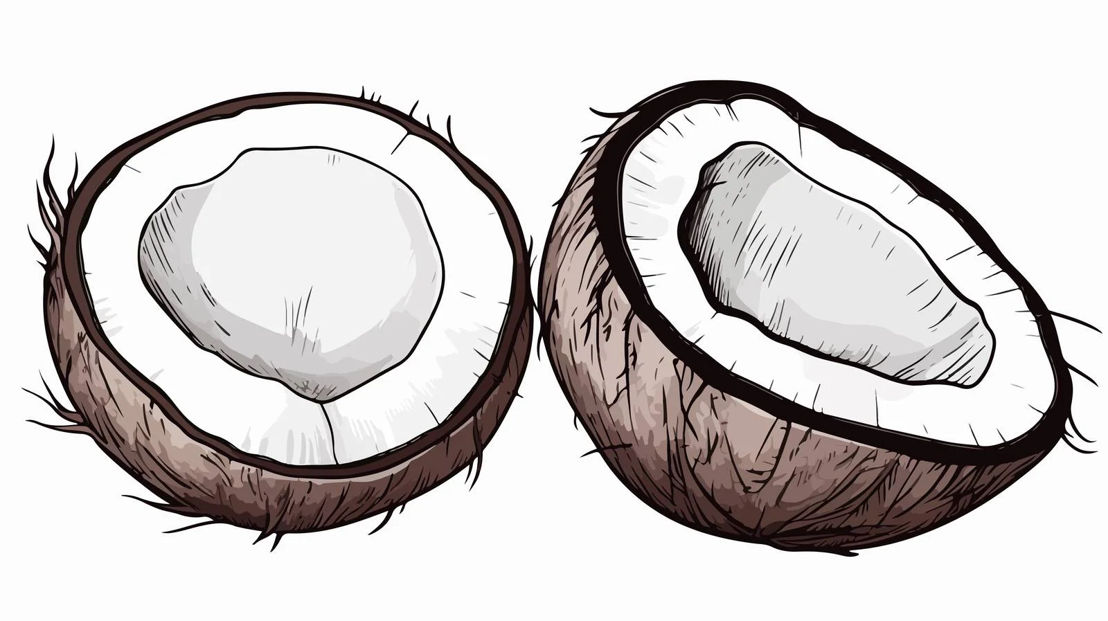 Vintage Style Coconut Pair — free download from Dotvec