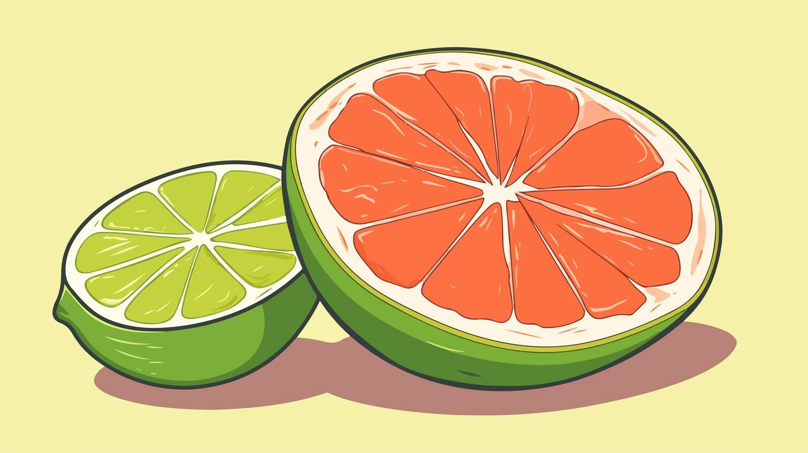 Fresh Half Pomelo on White Background — free download from Dotvec