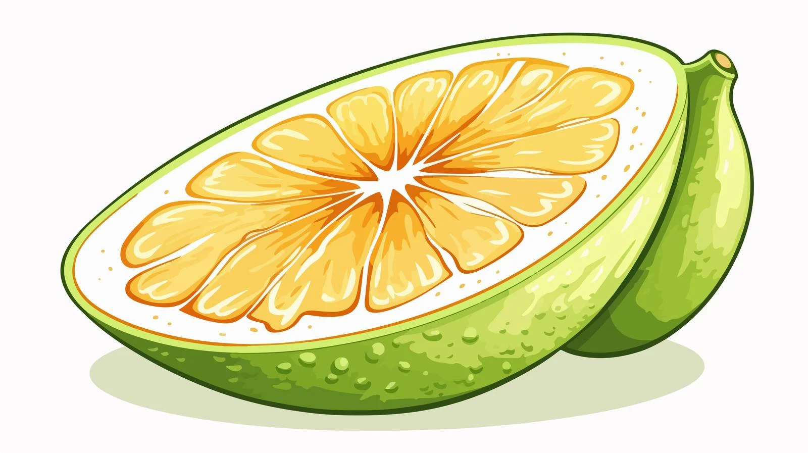 Fresh Half Pomelo on White Background — free download from Dotvec