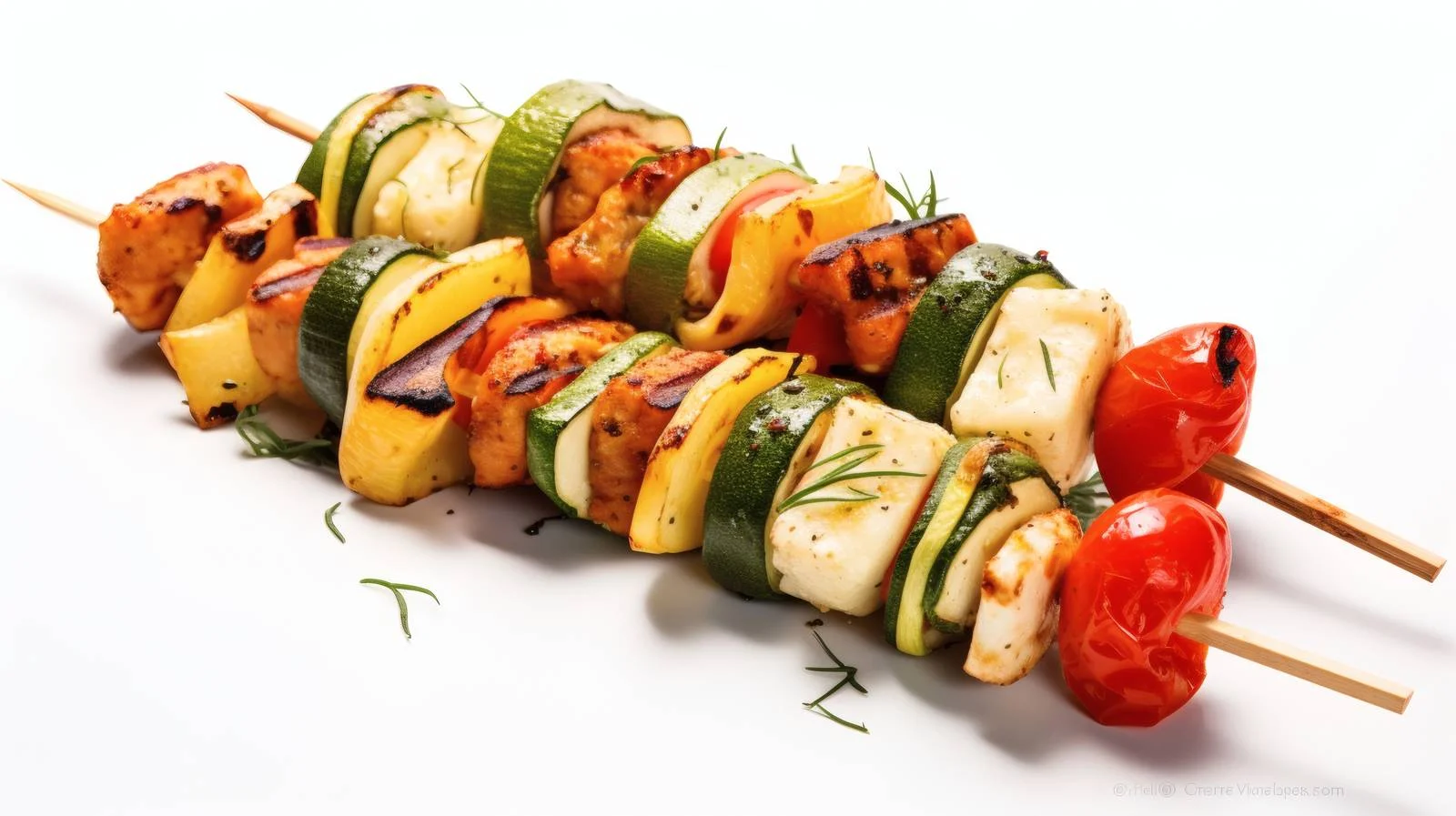 Delicious Halloumi Cheese and Veggie Skewers — free download from Dotvec
