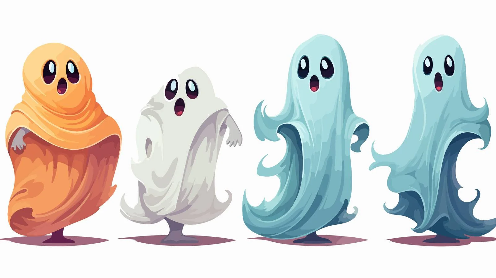 Spooky Ghost Costume Vector Illustration — free download from Dotvec