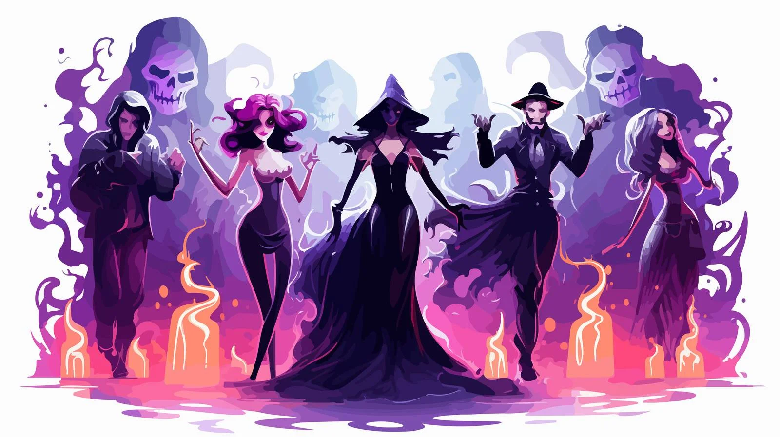 Halloween Characters Collage — free download from Dotvec