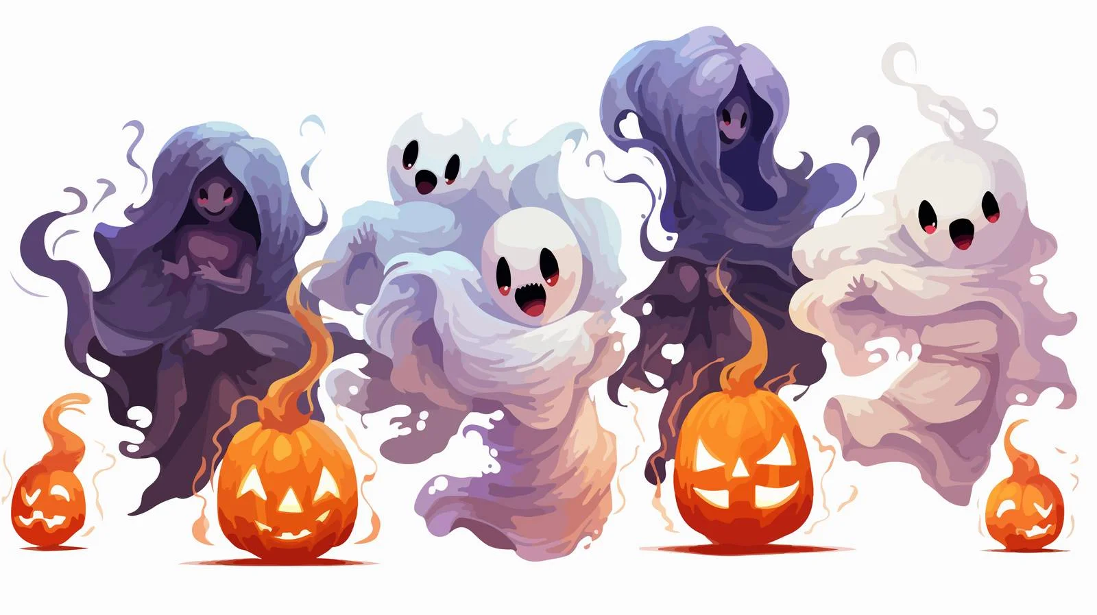 Halloween Ghosts Join Fun — free download from Dotvec