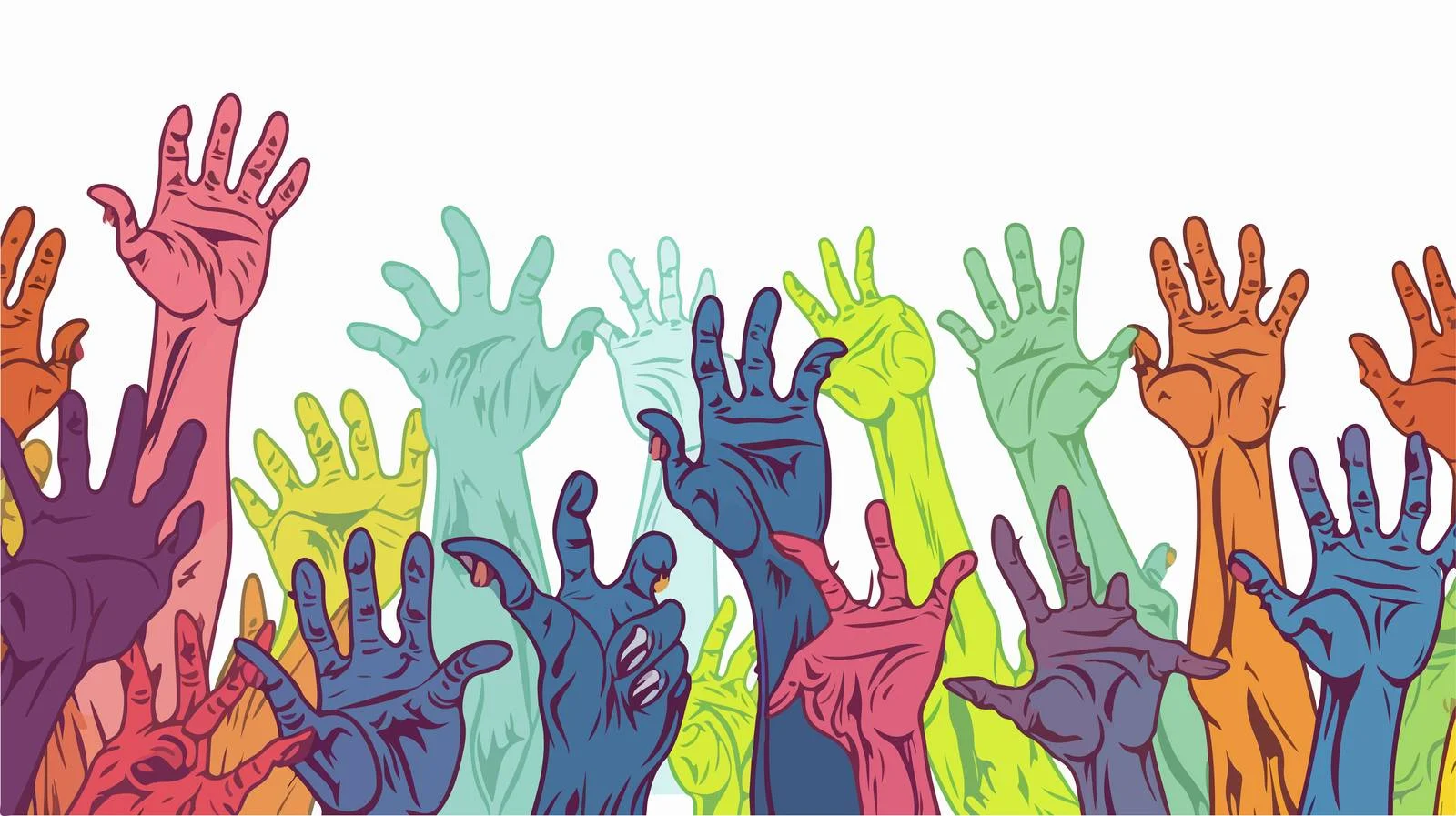 Spooky Halloween Zombie Hands Collection — free download from Dotvec