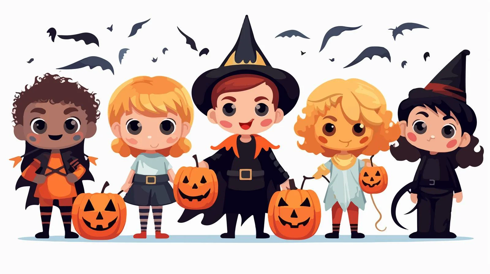 Joyful Halloween Kids Holiday Banner — free download from Dotvec