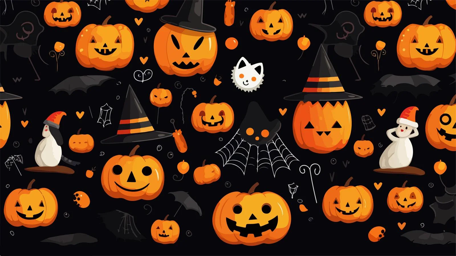 Charming Halloween Seamless Pattern with Spooky Fun — free download from Dotvec