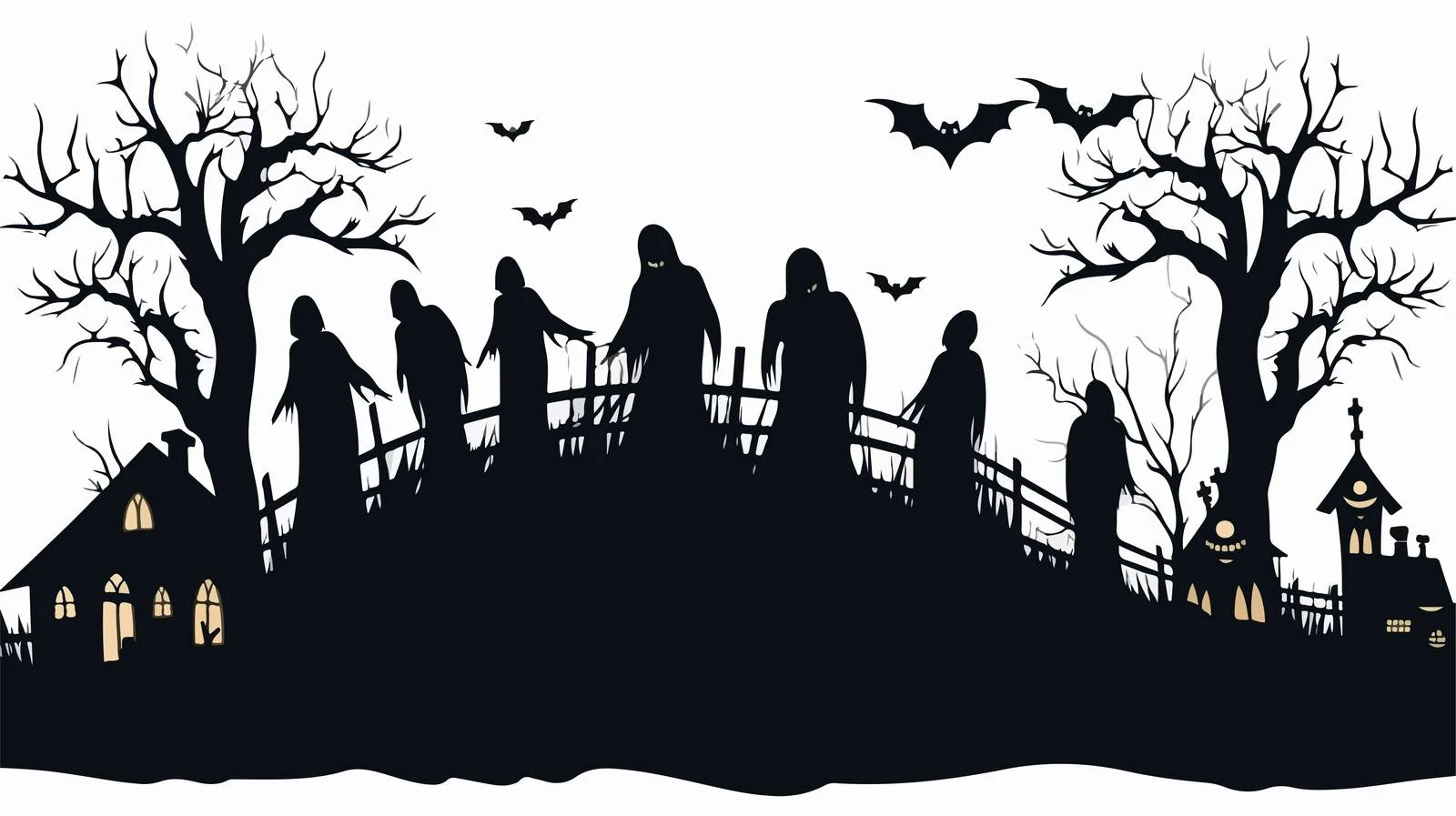 Spooky Halloween Silhouette Elements — free download from Dotvec