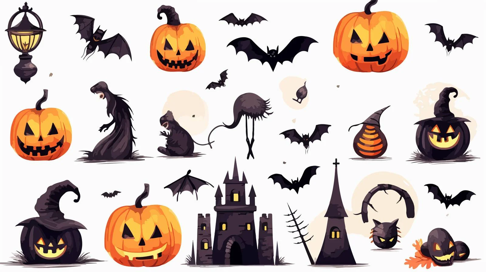 Festive Hand-Drawn Halloween Vector Designs — free download from Dotvec