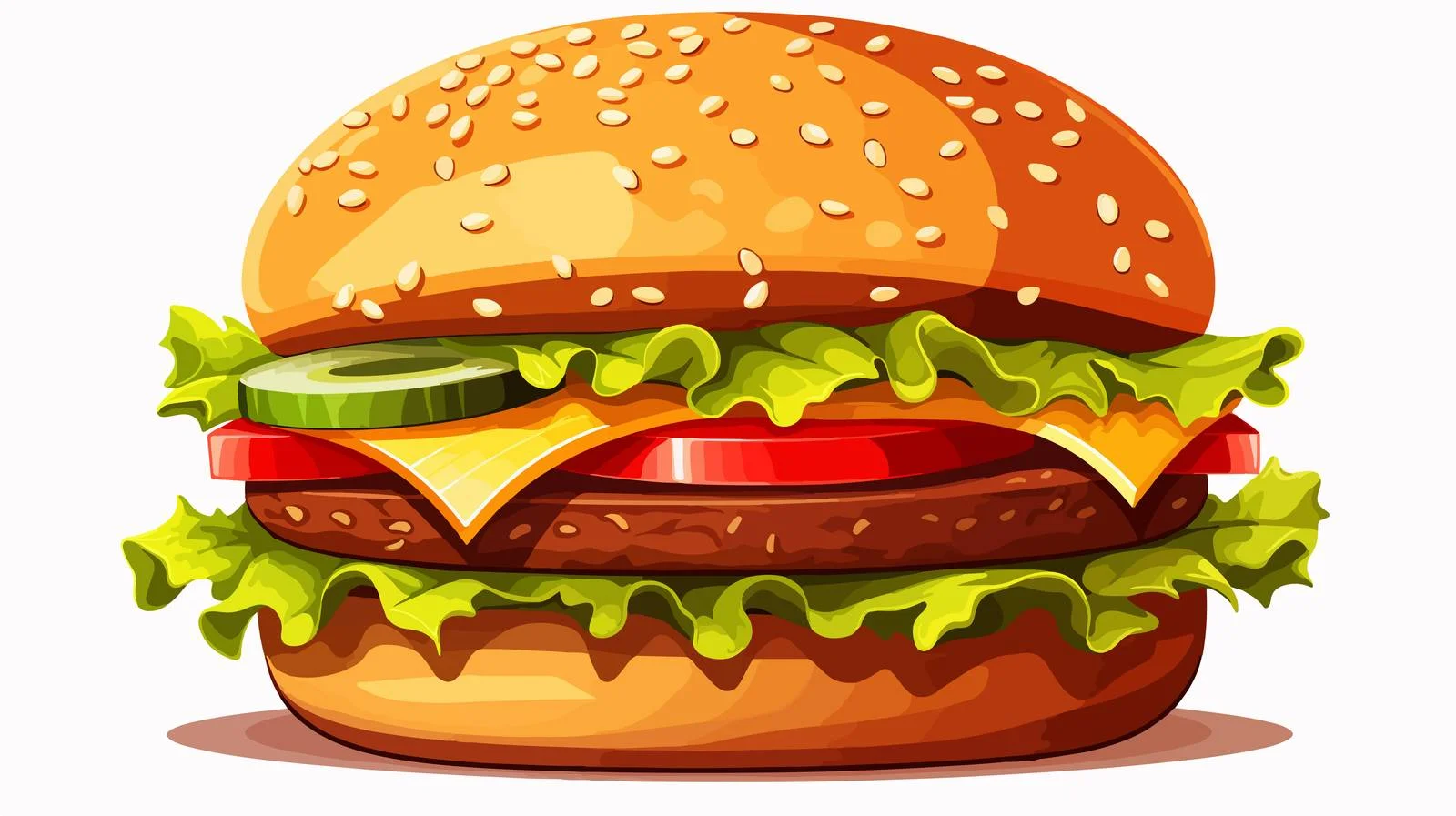 Popular Hamburger Isolated on White Background — free download from Dotvec