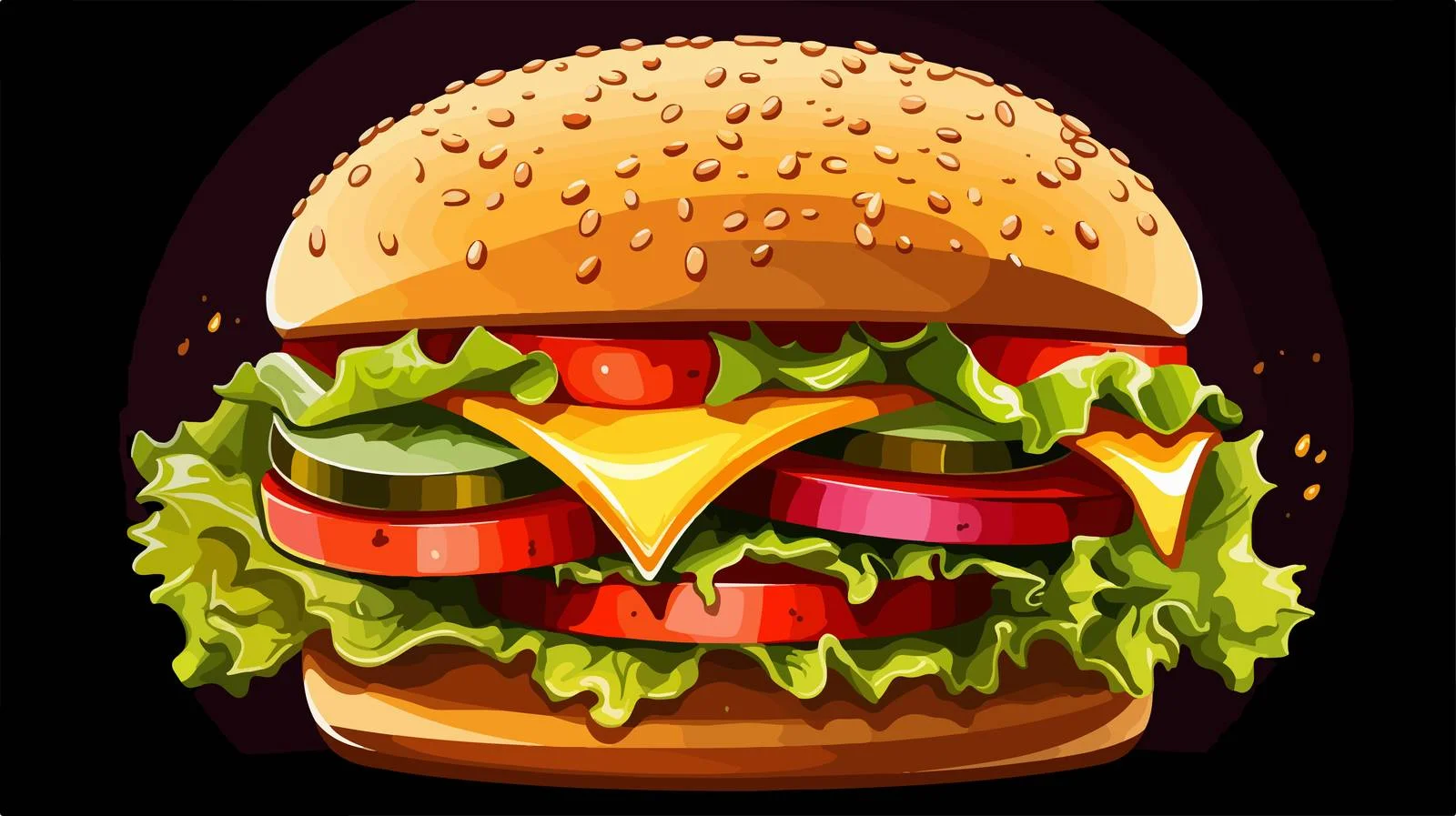 Popular Hamburger Fast Food Isolated — free download from Dotvec