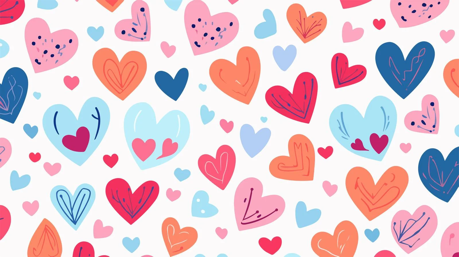 Heart Shapes Seamless Pattern — free download from Dotvec